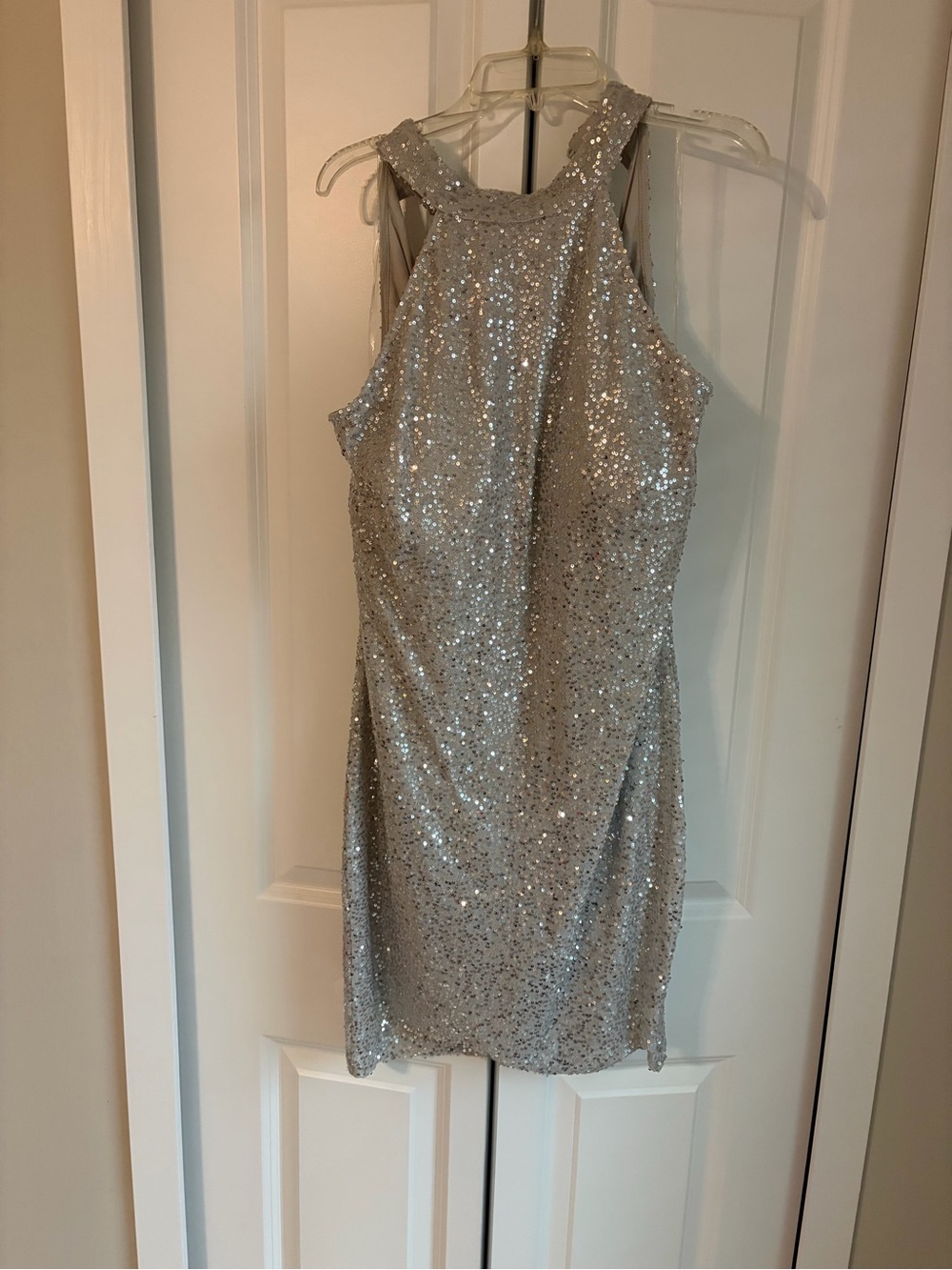 Grace Silver Sequin Mini Dress